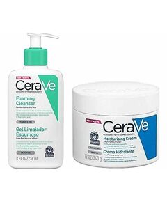 Cerave Winter Care Kit Набор для зимней защиты, Пенка очищающая 236 мл + Увлажняющая 340 гр