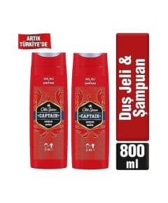 Old Spice Captain 400 мл, 2 штуки геля для душа и шампуня