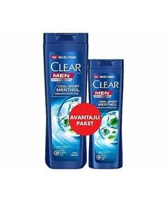 Clear Men Cool Sport Эффективный шампунь против перхоти с ментоловым эффектом 350 ml + 180 ml