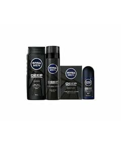 Набор для ухода за кожей для мужчин Nivea (Deep Лосьон + Deep Пена для бритья + Deep Ролик для подмышек + Deep Гель для душа)