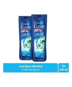 Clear Men Cool Sport Ментол Шампунь против перхоти 350 мл 2 штуки