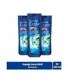 Шампунь Clear Men Cool Sport Ментол против перхоти 325 мл, 3 штуки