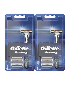 Бритва Gillette Sensor3 с 6 запасными кассетами, 2 штуки