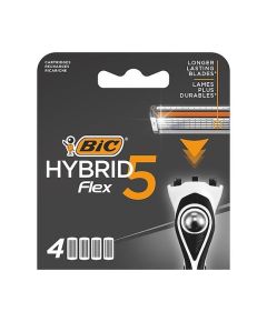 Bic Flex 5 Гибрид Запасной Картридж для Бритвы, Коробка 4 шт.