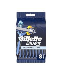 Gillette Blue3 Comfort Slalom Одноразовый бритвенный станок, 8 штук.