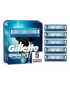 Gillette Mach3 Turbo запасное бритвенное лезвие, 5 штук