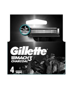 Gillette Mach3 Charcoal Запасное бритвенное лезвие 4 штуки