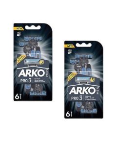 Arko Men Pro 3 Трехлезвенный бритвенный станок 6 штук 2 ЕДИНИЦЫ