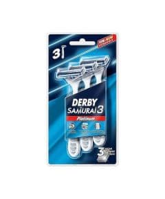 Derby Samurai Platinum 3-лезвийные бритвенные станки, набор из 3 штук