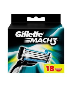 Gillette Mach3 Картонная упаковка 18 запасных бритвенных лезвий