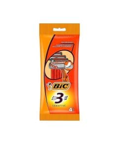 Bic 3 Sensitive Набор одноразовых бритв, 4 штуки, для чувствительной кожи