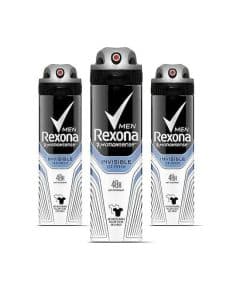 Rexona Men Invisible Ice Fresh 72 часа бесперебойной сверхзащиты мужской спрей-деодорант 150 мл, 3 штуки.