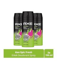 Axe Epic Fresh 48 Часов Впечатляющий Аромат Мужской Дезодорант-спрей 150 мл, 3 Штуки.