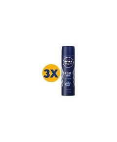 Nivea Men Cool Kick 150 мл 3 штуки Дезодорант-спрей