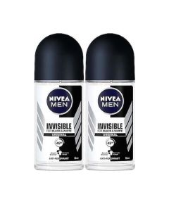 Nivea Men Invisible Black & White Original Мужской дезодорант-ролик 50 мл, 2 штуки.