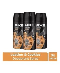 Axe Кожа и Печенье Мужской Дезодорант-Спрей 150 мл, 3 Штуки