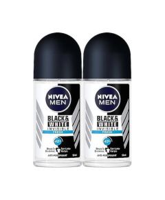 Nivea Men Invisible Black & White Fresh Мужской Роликовый Дезодорант 50 мл, 2 Штуки