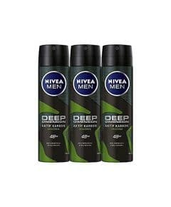 Nivea Men Deep Dimension Amazonia 150 мл, 3 штуки дезодорант-спрей