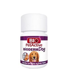 Bio PetActive Bioderm 75 Таблетки для собак с биотином и цинком для здоровья кожи и шерсти