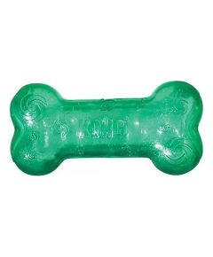 Kong Squeezz Шумящая звуковая кость для собаки, M 15,5 см - Зеленая