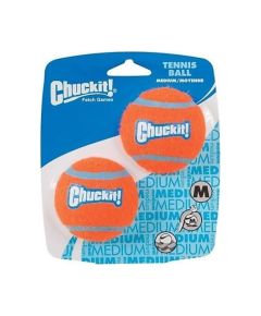 Chuckit Medium 2'li Tennis Game Ball Dog Toy - Средний игровой мяч для тенниса Chuckit (2 штуки) как игрушка для собак.