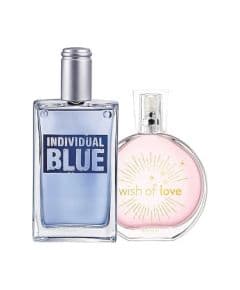 AVON Individual Blue для мужчин и Wish Of Love для женщин Двойной набор