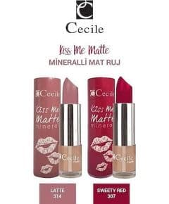 Cecile Kiss Me Matte Mineral матовая губная помада 307-314