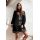 Zara Платье с контрастной вышивкой , Цвет: Черный, Размер: XS