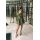 Zara Платье-рубашка с поясом , Цвет: Зеленый, Размер: XS