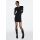 Zara Короткое полиамидное платье с круглым вырезом и длинными рукавами, Цвет: Черный, Размер: S
