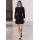 Zara Платье с разделителем из коллекции zw collection matching cuffed dress , Цвет: Черный, Размер: XS