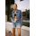 Zara Бермуды с высокой посадкой trf mom fit denim , Цвет: Синий, Размер: 32