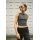 Zara Короткий топ с круглым вырезом из рифленой ткани с эффектом выцветания , Цвет: Черный, Размер: S