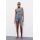 Zara Заниженный топ из выцветшего хлопка с кристаллами , Цвет: Синий, Размер: S