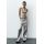 Zara Топ-холтер из атласа с завязкой, Цвет: Жёлтый, Размер: XS