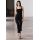 Zara Топ с прямым вырезом и тонкими бретельками, Цвет: Черный, Размер: XS