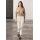 Zara Тонкий вязаный свитер с круглым вырезом и длинными рукавами, Цвет: Бежевый, Размер: S