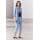 Zara Длинная рубашка с воротником из хлопкового смесового материала коллекции zw collection, Цвет: Синий, Размер: XS