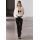 Zara Коллекция джинсов zw средней посадки с контурной буткатной штаниной , Цвет: Черный, Размер: 32