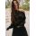 Zara Асимметричный вязаный топ , Цвет: Черный, Размер: M