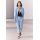 Zara Прямые брюки коллекции zw из спиннового хлопкового смесового материала, Цвет: Синий, Размер: XS