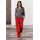 Zara   zw collection прямые брюки из тяжелого атласа , Цвет: Красный, Размер: XS