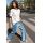 Zara Высокие джинсы с пятью карманами, Цвет: Синий, Размер: 32
