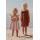 Zara Timelesz - платье из полосатого льняного смеси , Цвет: Розовый, Размер: 1½ лет (86 см)