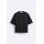 Zara Широкая футболка свободного кроя с круглым вырезом и короткими рукавами, Цвет: Черный, Размер: M (US M)
