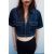 Zara Рубашка z1975 denim cropped shirt , Цвет: Синий, Размер: XXL, изображение 3