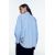 Zara Рубашка с воротником из поплина с вышитым цветком , Цвет: Синий, Размер: XS, изображение 6