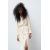 Zara Рубашка из органзы и атласа с контрастным разделителем , Цвет: Бежевый, Размер: S, изображение 3
