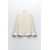 Zara Рубашка из органзы и атласа с контрастным разделителем , Цвет: Бежевый, Размер: S, изображение 5