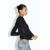 Zara Полупрозрачный топ из хлопка supima®, Цвет: Черный, Размер: M, изображение 6
